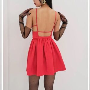 FOR LOVE & LEMONS Mini Red Dress